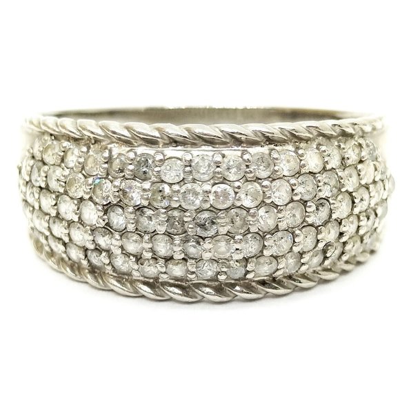 1carat Diamond Platinum Ring - Picture 3 of 8